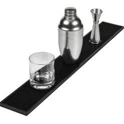 Barmatte Gummi stabil | Schwarz - 70x10 cm