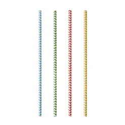 Cocktail Papierstrohhalm "Zig-Zag" | Ø 6 mm x 20 cm - Papstar Pure (100 Stk)