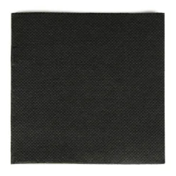 Cocktail-Serviette in Spenderbox 20x20 cm | Schwarz – ¼ Falz – 2-lagig (100 Stk)