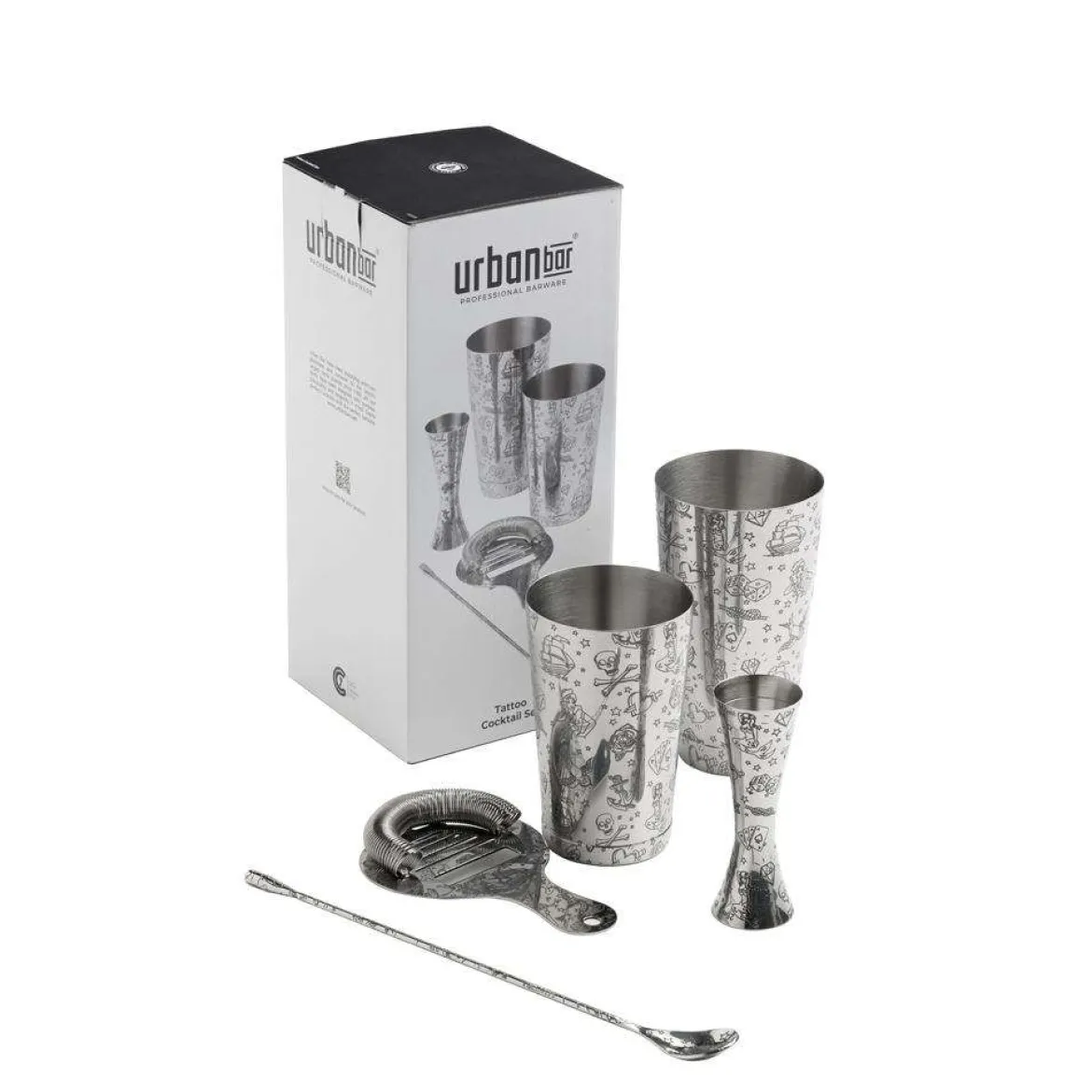 Cocktailset 5-teilig - Geschenkbox | Tattoo Verzierung