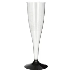 Einweg-Sektgläser glasklar 0,1l | Ø 5 cm x 17,5 cm - Papstar (20 Stk)