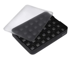 Eiswürfelform mit Deckel – Platin Silikon – Lurch | 35 x 2 cm