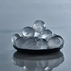 Eiswürfelform mit Deckel – Platin Silikon – Kugeln | 42 x 2 cm