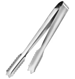 Eiswürfelzange stabil | 18 cm - Silber