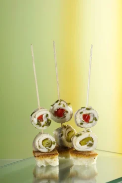 Fingerfood-Spieße gedrechselt | 15 cm - Papstar Pure (500 Stk)