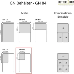 GN 1/6 Behälter - Polypropylen - GN 84 | 10 cm