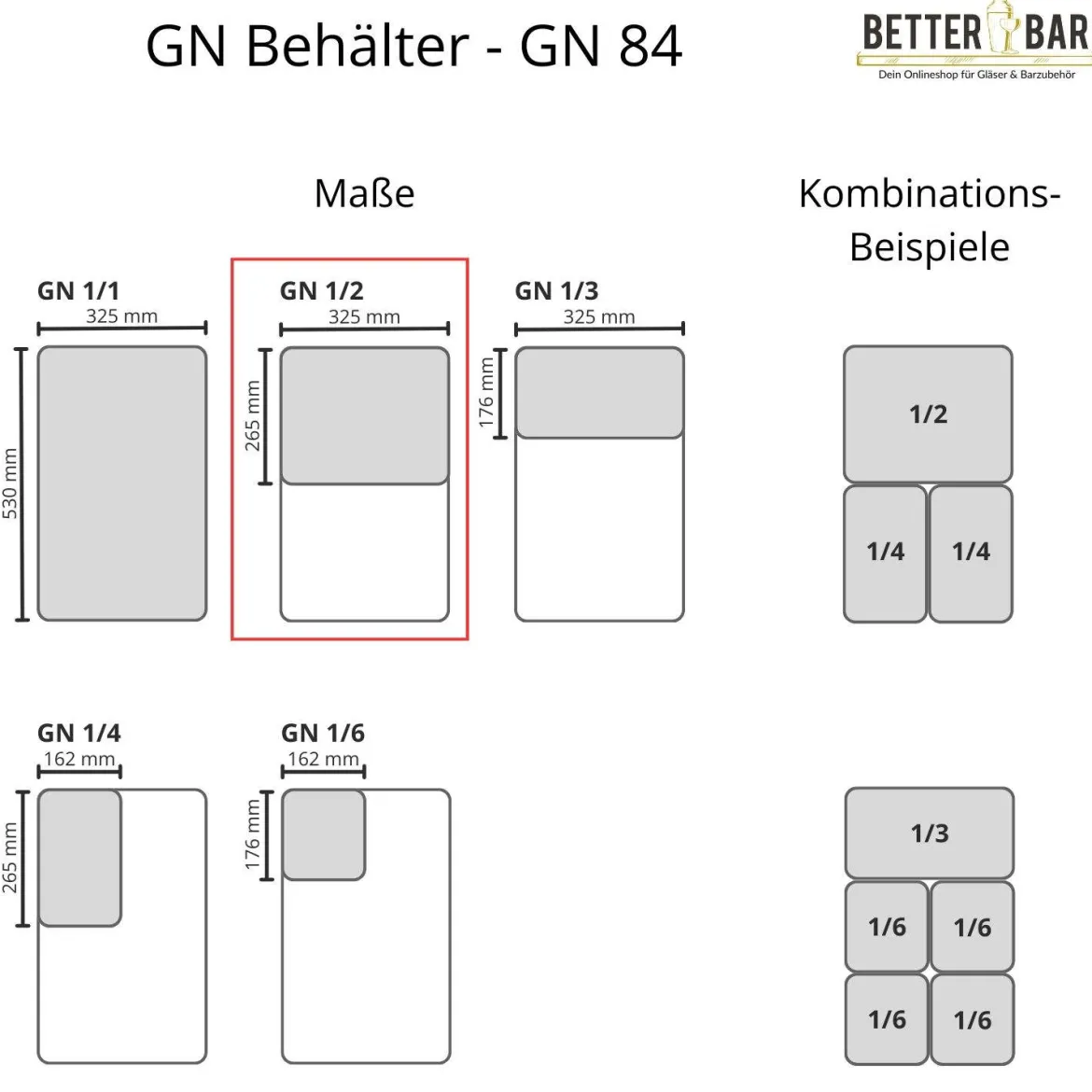 GN 1/2 Behälter - Polypropylen - GN 84 | 10 cm