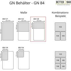GN 1/3 Behälter - Polypropylen - GN 84 | 10 cm