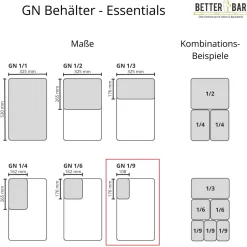 GN 1/9 Deckel - Edelstahl - GN Essentials