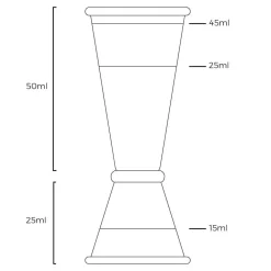 Japan Jigger | 25/50 ml - Silber