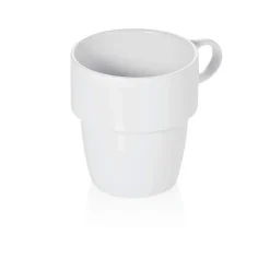 Kaffeetasse konisch - stapelbar - Weiß | Porzellan - 250ml (6 Stk)