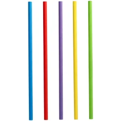 Shake Papier-Trinkhalm | Bunt - Ø 8 mm x 25 cm - Papstar Pure (100 Stk)