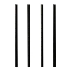 Shake Papier-Trinkhalm | Schwarz - Ø 8 mm x 21 cm - Papstar Pure (100 Stk)
