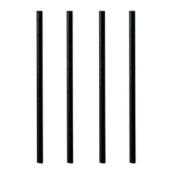 Shake Papier-Trinkhalm | Schwarz - Ø 8 mm x 25 cm - Papstar Pure (100 Stk)