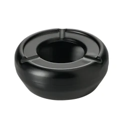 Windaschenbecher Edelstahl - stapelbar | schwarz - Ø 9,5 cm