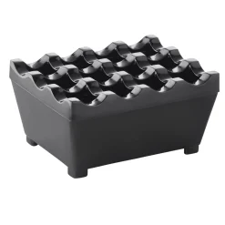 Windaschenbecher schwer | stapelbar - schwarz - 9,5 cm
